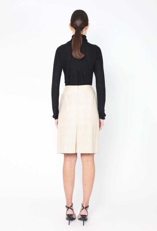 Céline Vintage Houndstooth Chainlink Skirt - 4