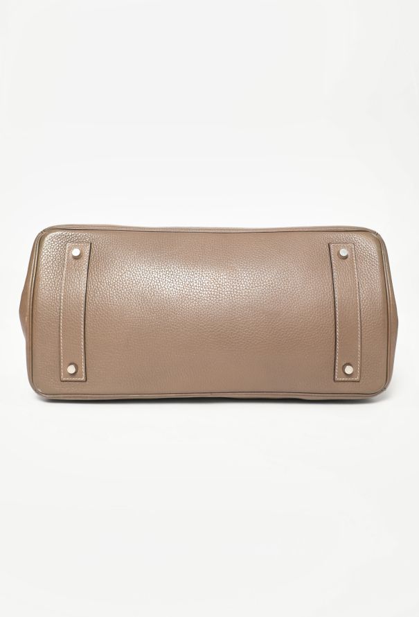 Hermès RARE JPG Étoupe Clémence Shoulder Birkin 42 - 7