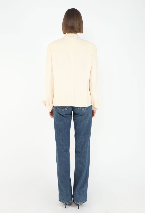 Chanel 1996 Bouclé Silk Trim Jacket - 5