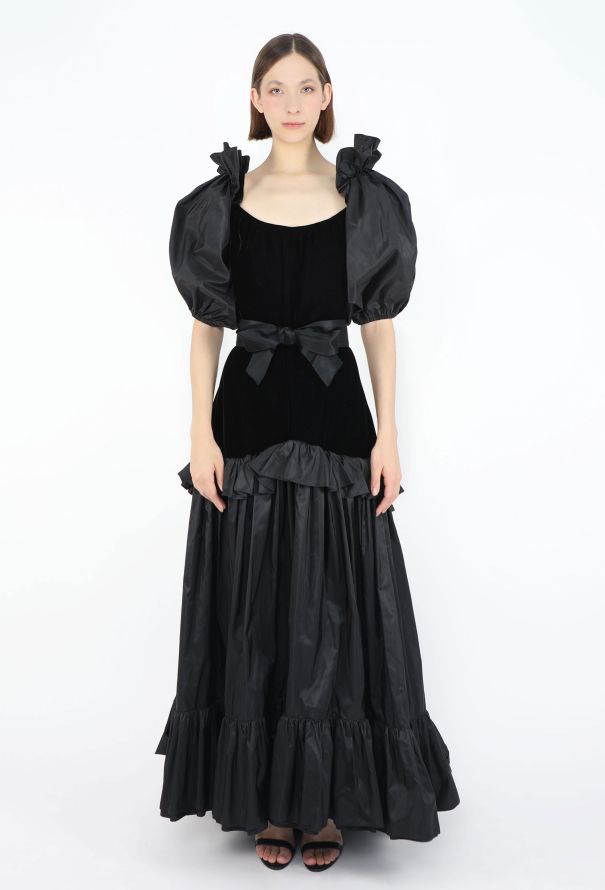Saint Laurent Collector F/W 1982 Taffeta Velvet Gown - 2