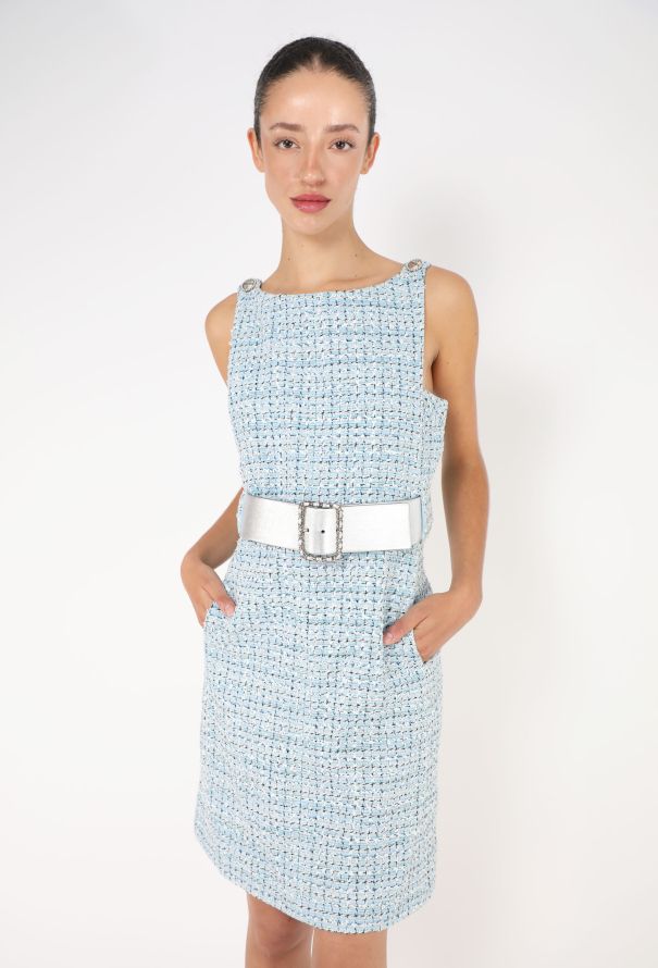 Chanel Resort 2019 'La Pausa' Tweed Belted Dress - 1