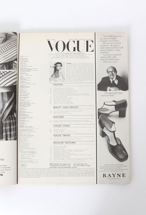 VOGUE UK 1975 April Double Issue Set - 4 VOGUE UK 1975 April Double Issue Set - 4
