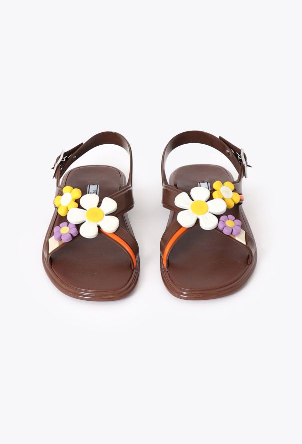 Prada S/S 2017 Floral Appliqué Sandals - 1