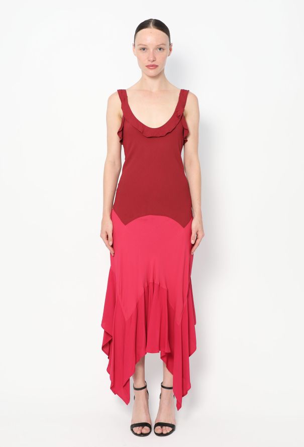 Saint Laurent Tom Ford 2003 Open-Back Ruffled Dress - 1