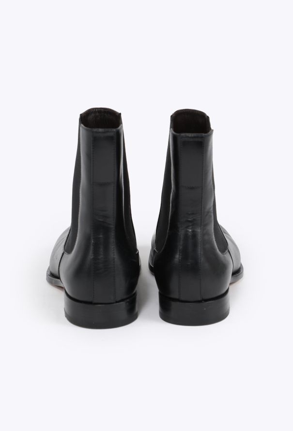 The Row 2024 Black Leather Chelsea Boots - 3