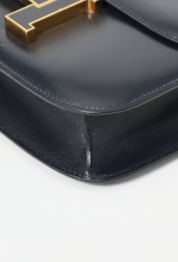 Hermès '70s Navy Box & Enamel Constance 24 - 8