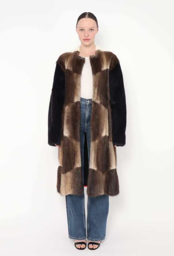 Céline F/W 2012 Colorblock Mink Fur Coat - 5 Céline F/W 2012 Colorblock Mink Fur Coat - 5