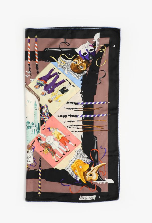Hermès 'Le Carnaval De Venise' 90cm Silk Carré - 1