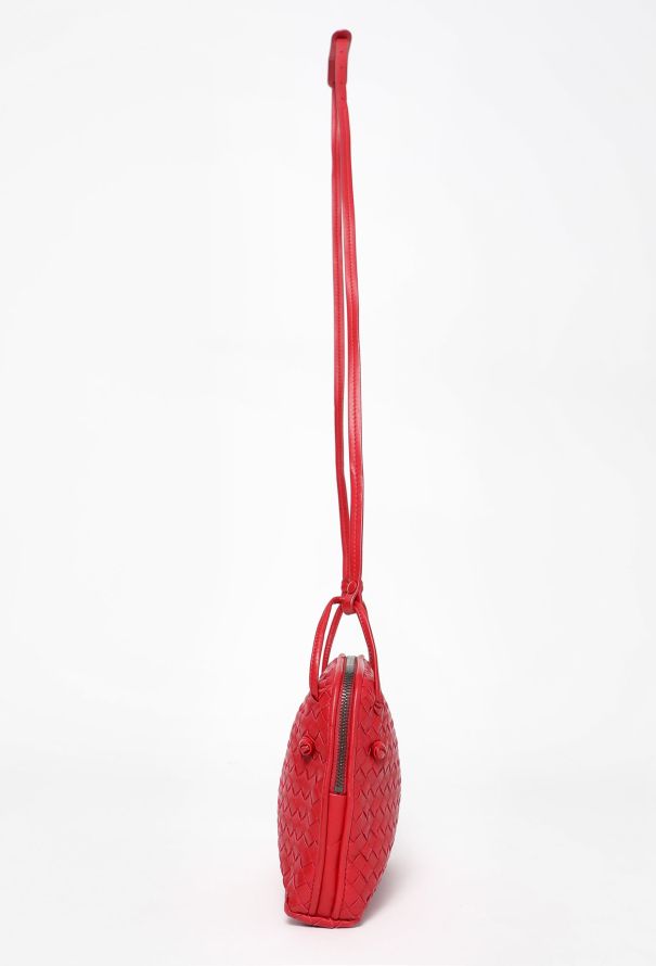 Red Intrecciato Nodini Crossbody Bag | Authentic & Vintage