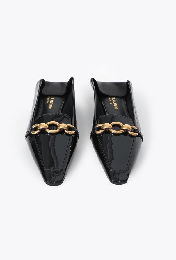 Saint Laurent 2024 Patent Chainlink Loafers - 1