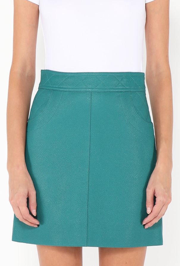 Hermès 2024 Leather Quilted Miniskirt - 2