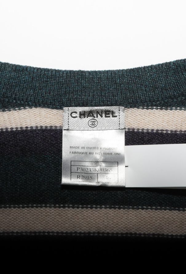 Chanel Resort 2007 Striped Cashmere Cardigan - 7
