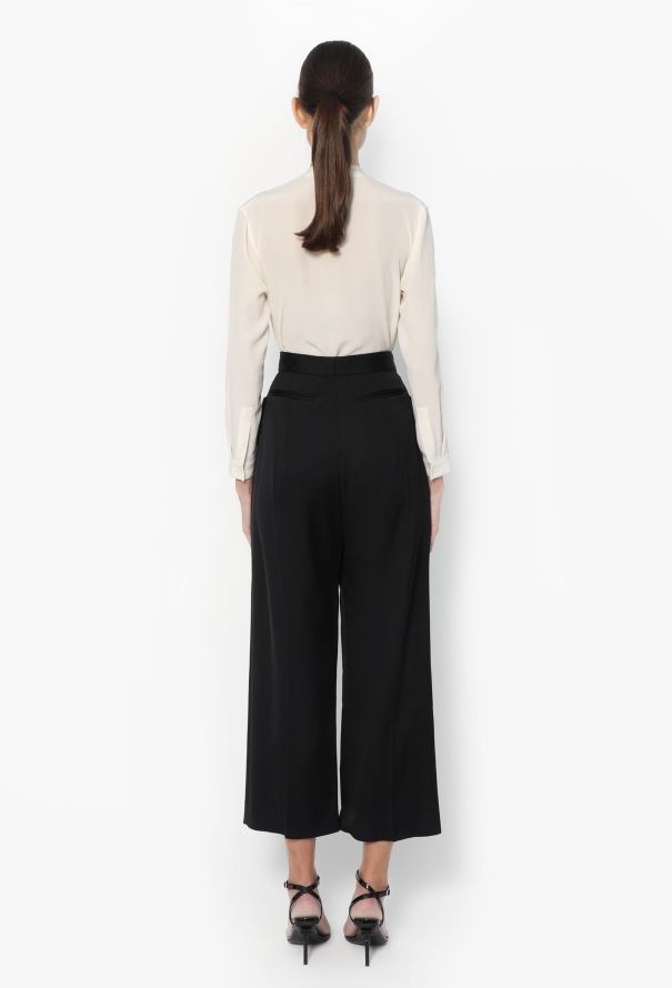 Céline High-Waisted Silk Culotte Pants - 4