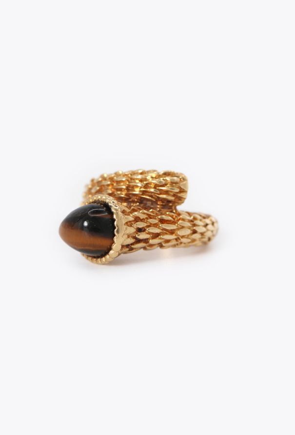 Boucheron 18k Yellow Gold & Tiger's Eye Serpent Bohème Ring - 3 Boucheron 18k Yellow Gold & Tiger's Eye Serpent Bohème Ring - 3