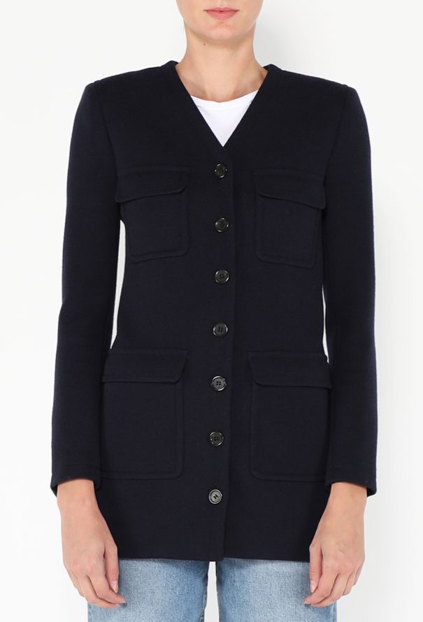 Saint Laurent 2021 Tailored Felted Wool Jacket - 1