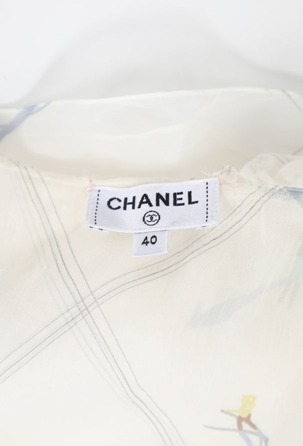 Chanel F/W 2019 Ski Motif Silk Dress - 6