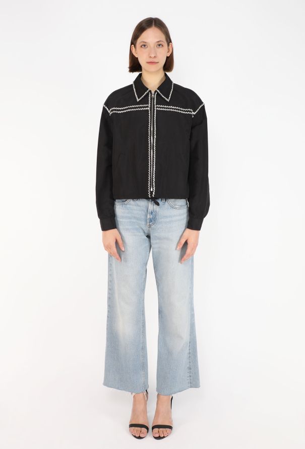 Prada Embellished Trim Bomber Jacket, 2015 - 2