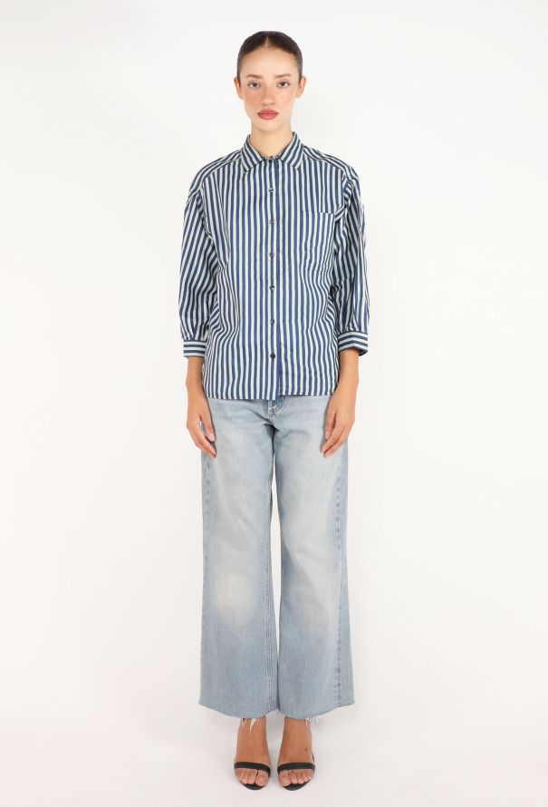 Saint Laurent Vintage Striped Silk Shirt - 2