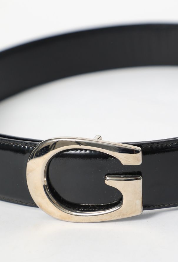 Gucci Patent Leather 'G' Belt, 1990s - 4