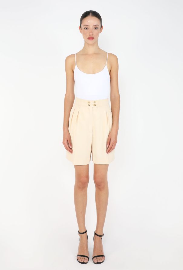 Chanel Wide-Leg Pleated Shorts, 1990s - 3