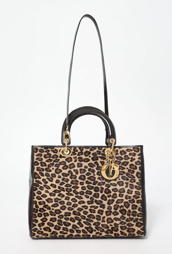 Dior '90s Leopard Large Lady Dior Bag - 2