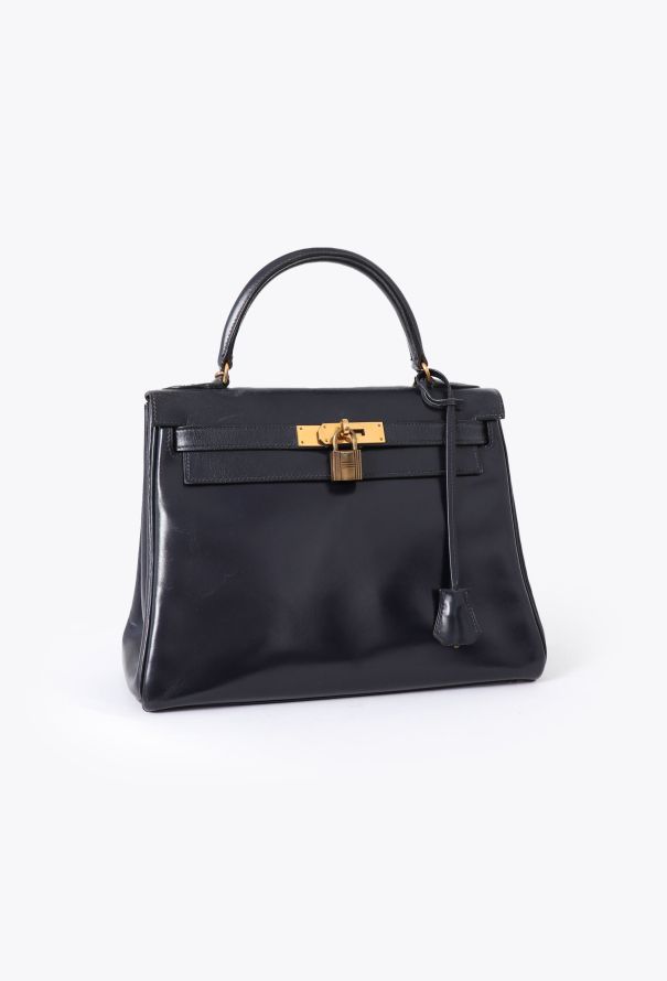 Hermès Kelly 28 Retourné in Navy Box Leather – Late 60s / Early 70s - 4