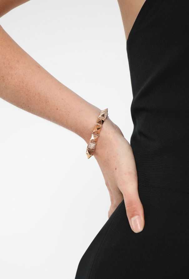 Modern Fine Jewelry Anita Ko 14K Rose Gold & Diamond Spike Bracelet - 2