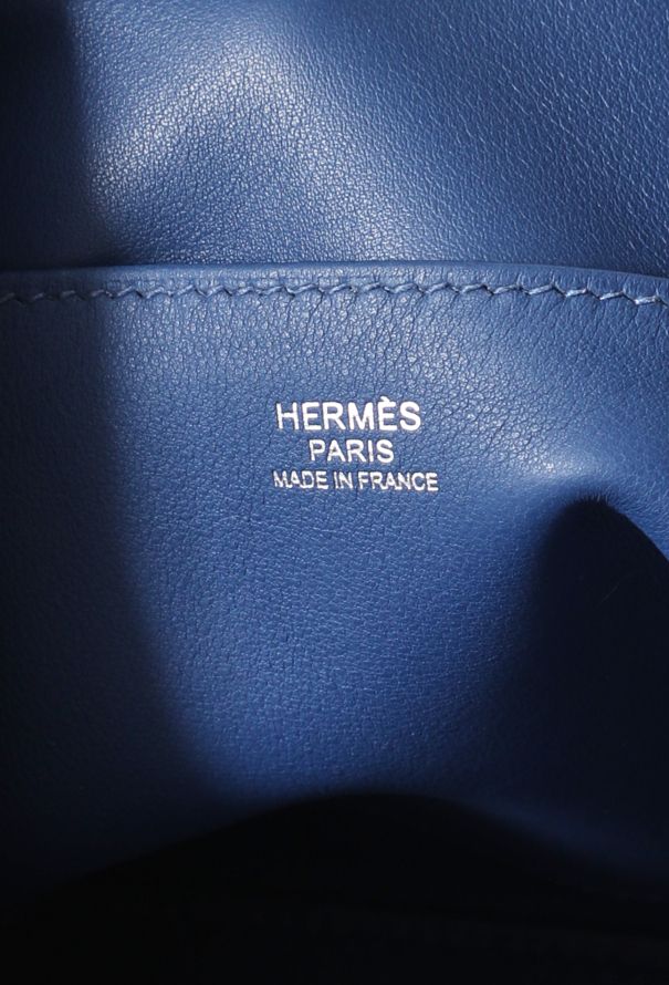 Hermes Evercolor Swift Sac Licol 17 Blue Shoulder Tote