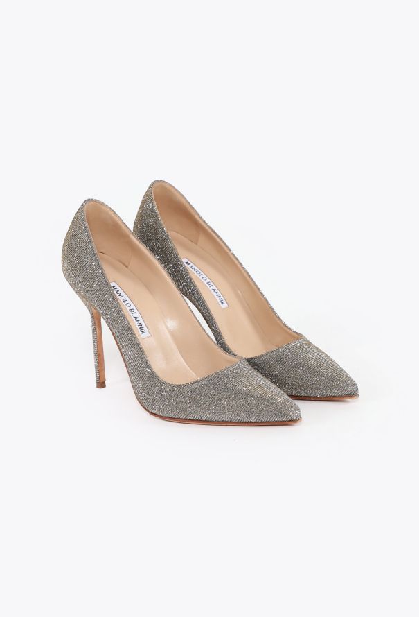 Manolo Blahnik Iridescent Glitter Pumps - 2