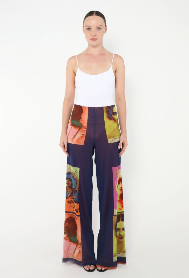 Jean Paul Gaultier RARE 2002 Portrait Mesh Kaftan Ensemble - 2