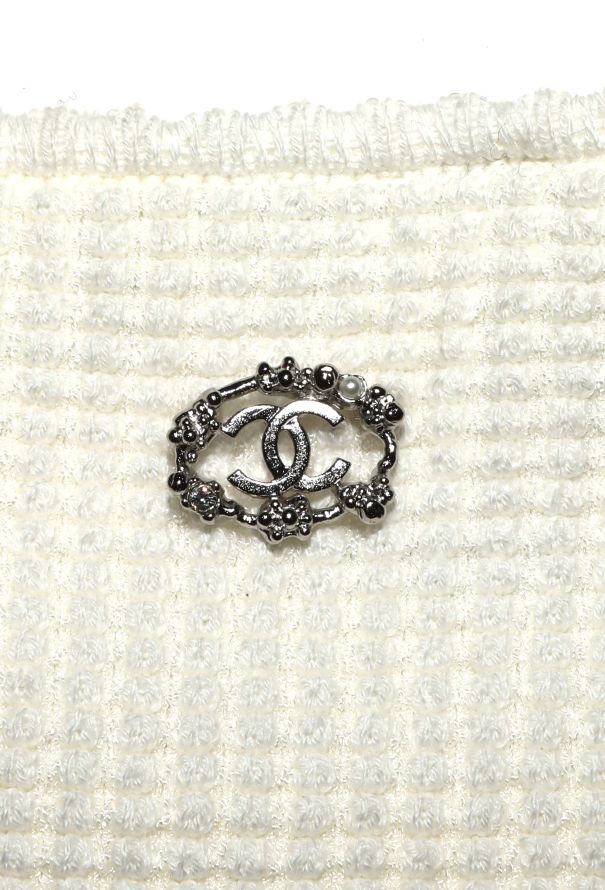 Chanel Asymmetrical Floral Crochet Top - 5