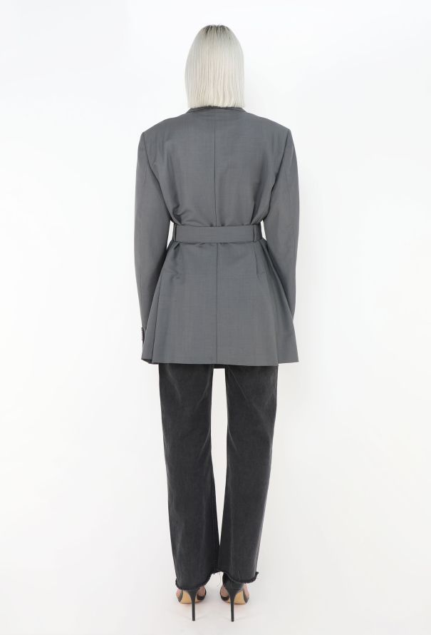 Prada 2018 Oversized Belted Blazer - 5