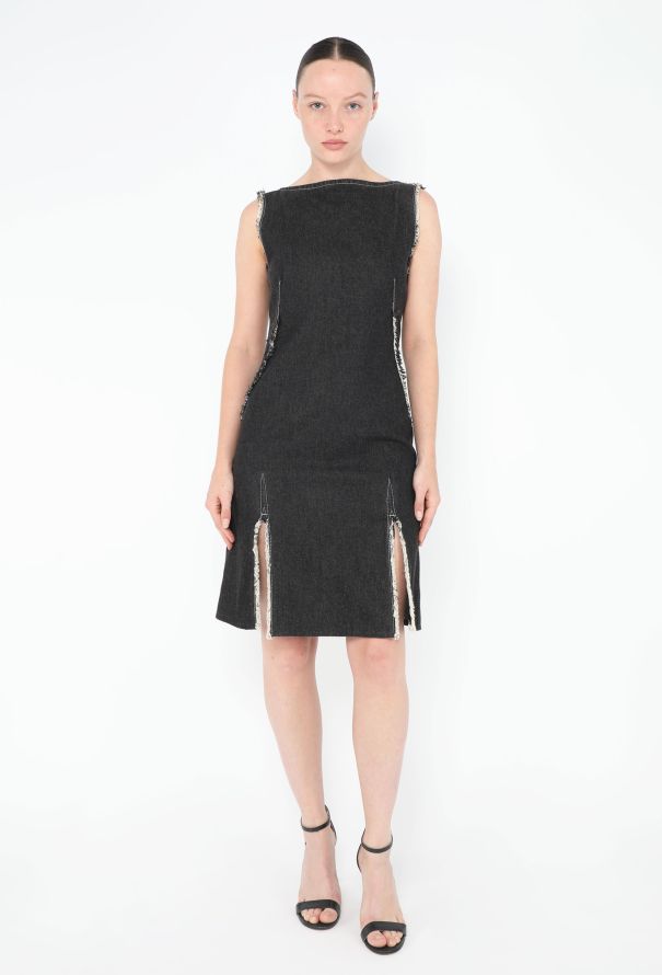 Alexander McQueen 1996 Frayed Denim Dress - 1