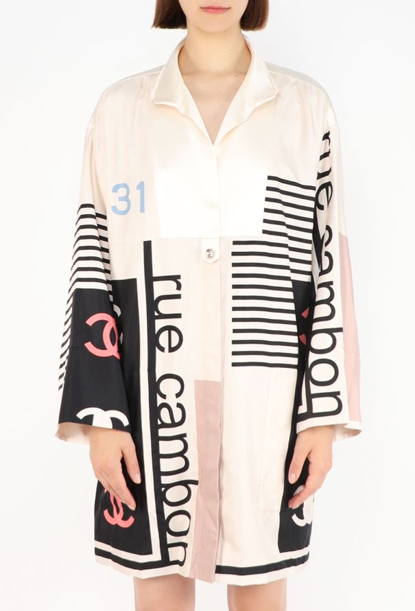Chanel Graphic Rue Cambon Silk Tunic, S/S 2021 - 3
