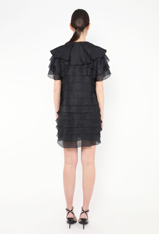 Christian Lacroix '90s Tiered Ruffle Silk Dress - 4