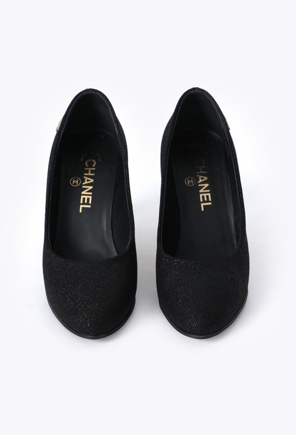 Chanel 2024 Iridescent Toile 'CC' Pumps - 3 Chanel 2024 Iridescent Toile 'CC' Pumps - 3