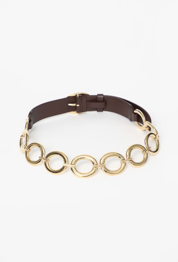 Miu Miu S/S 2025 Leather Chain Hoop Belt - 4