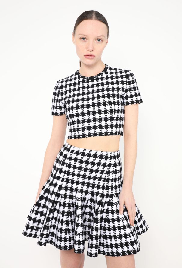Alaïa F/W 2022 Houndstooth Peplum Set - 1