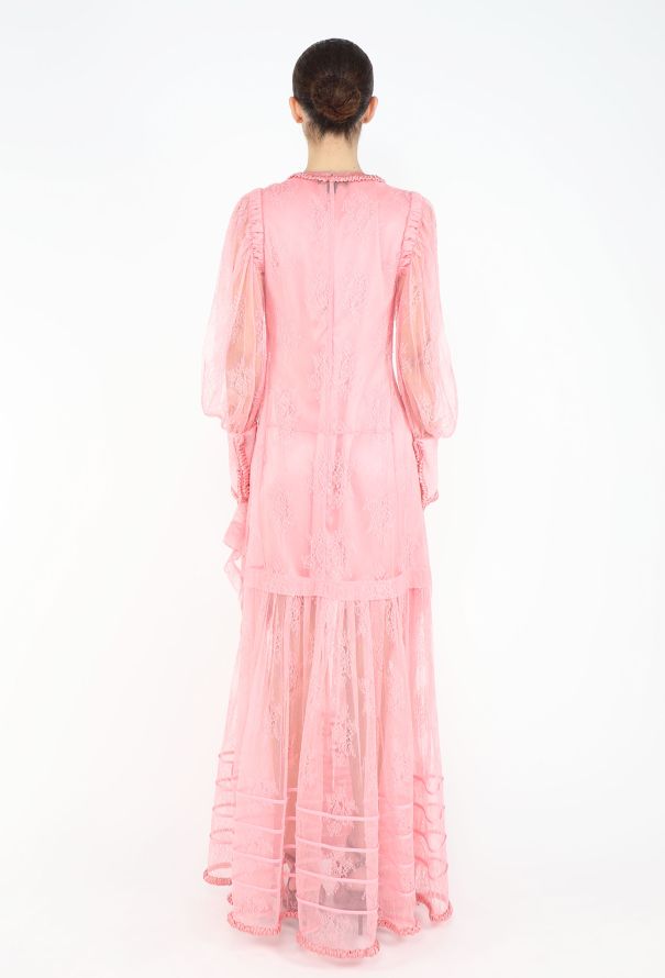 Louis Vuitton Resort 2018 Raschelle Lace Chainlink Gown - 6