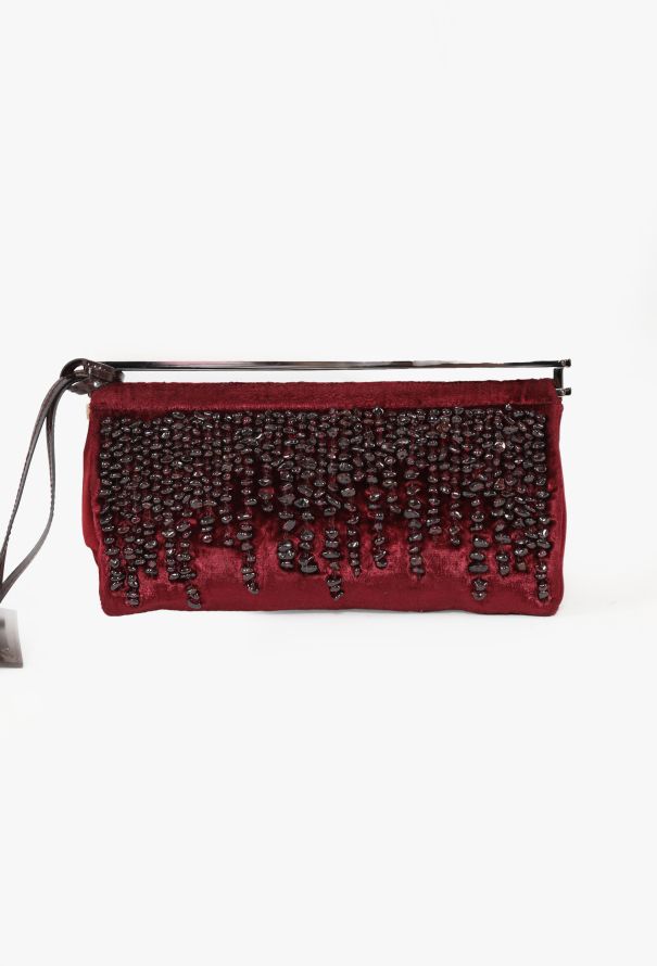 Gucci Embellished Velvet Clutch, 1999 - 4