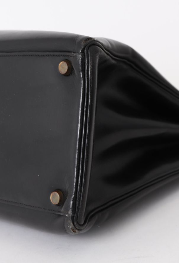 Hermès Vintage Black Box Kelly Retourné 35 - 9