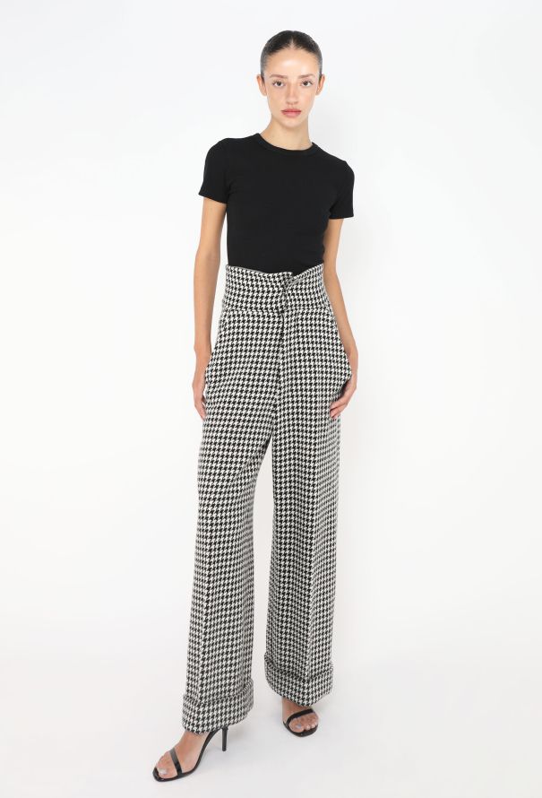 Yohji Yamamoto F/W 2003 Felted Houndstooth Trousers - 1