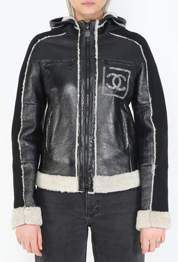 Chanel Fall 2008 'CC' Shearling Hooded Jacket - 1