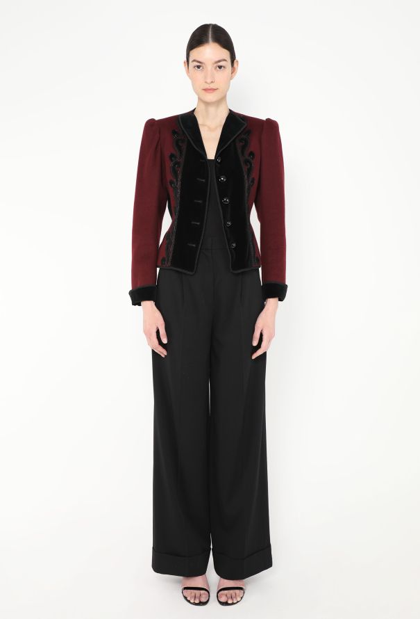 Saint Laurent 1977 Felted Russian Beaded Jacket - 5