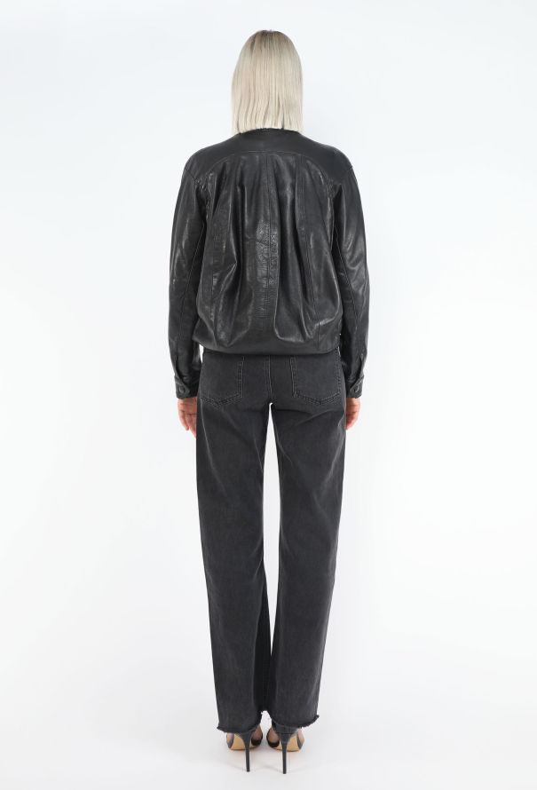 Maison Margiela 'White Label' 2007 Leather Bomber Jacket - 6