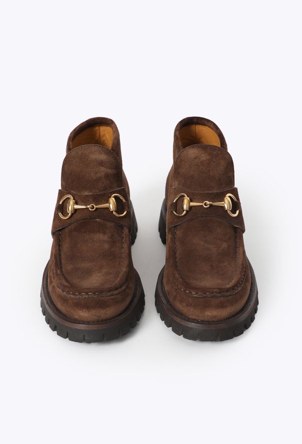 Gucci 2025 Horsebit Suede Ankle Boots - 2