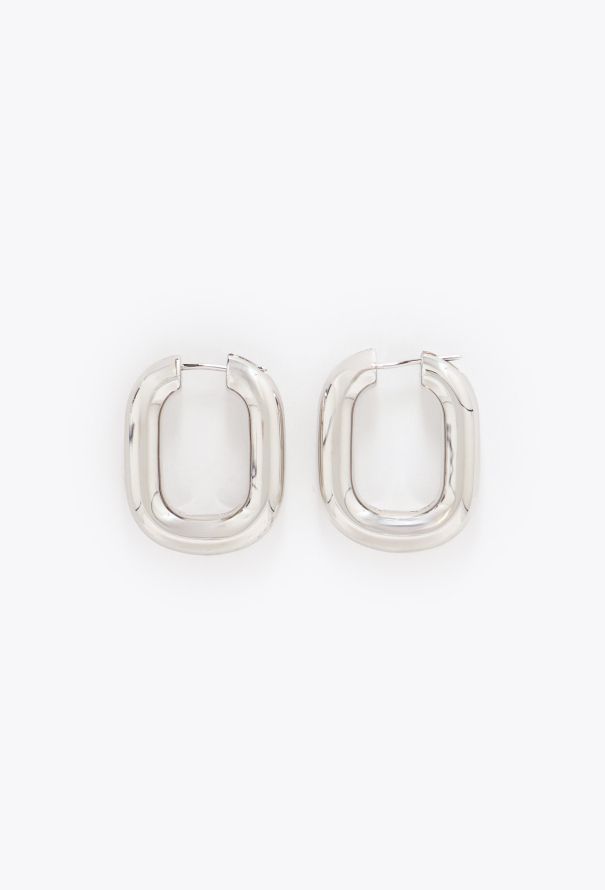 Jil Sander Sculpted Silver Oval Earrings - 1