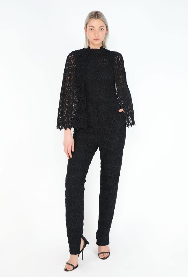 Valentino S/S 2013 Guipure Jumpsuit Ensemble - 4