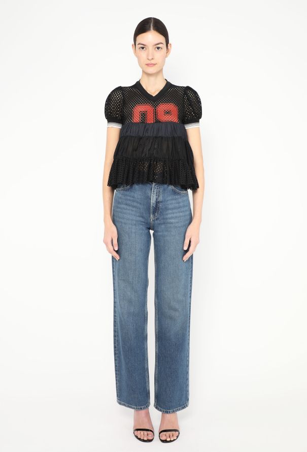 Jean Paul Gaultier Early 2000s Ruffled Jersey Top - 2 Jean Paul Gaultier Early 2000s Ruffled Jersey Top - 2