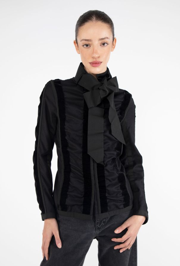 Saint Laurent Campaign F/W 2002 Ruched Ribbon Jacket - 4